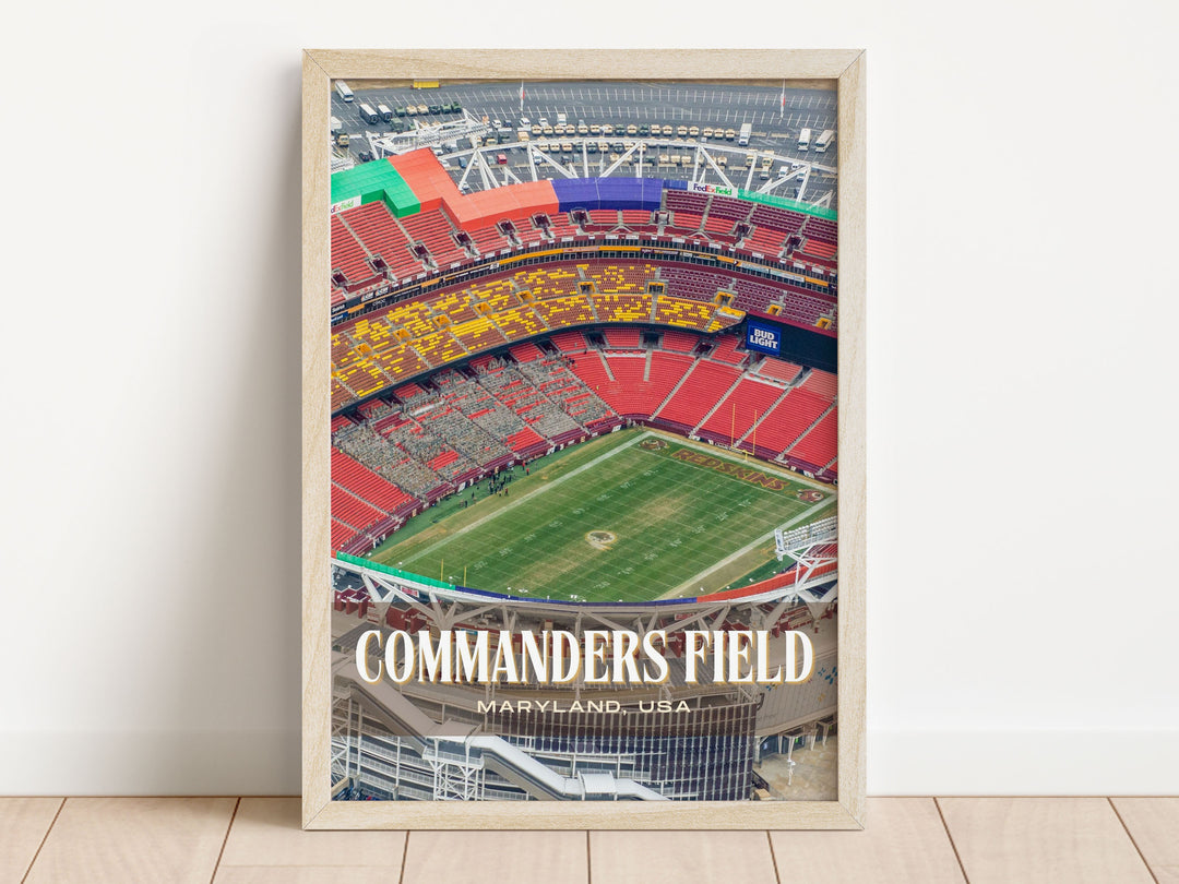 Commanders Field Stadium Football Wall Art