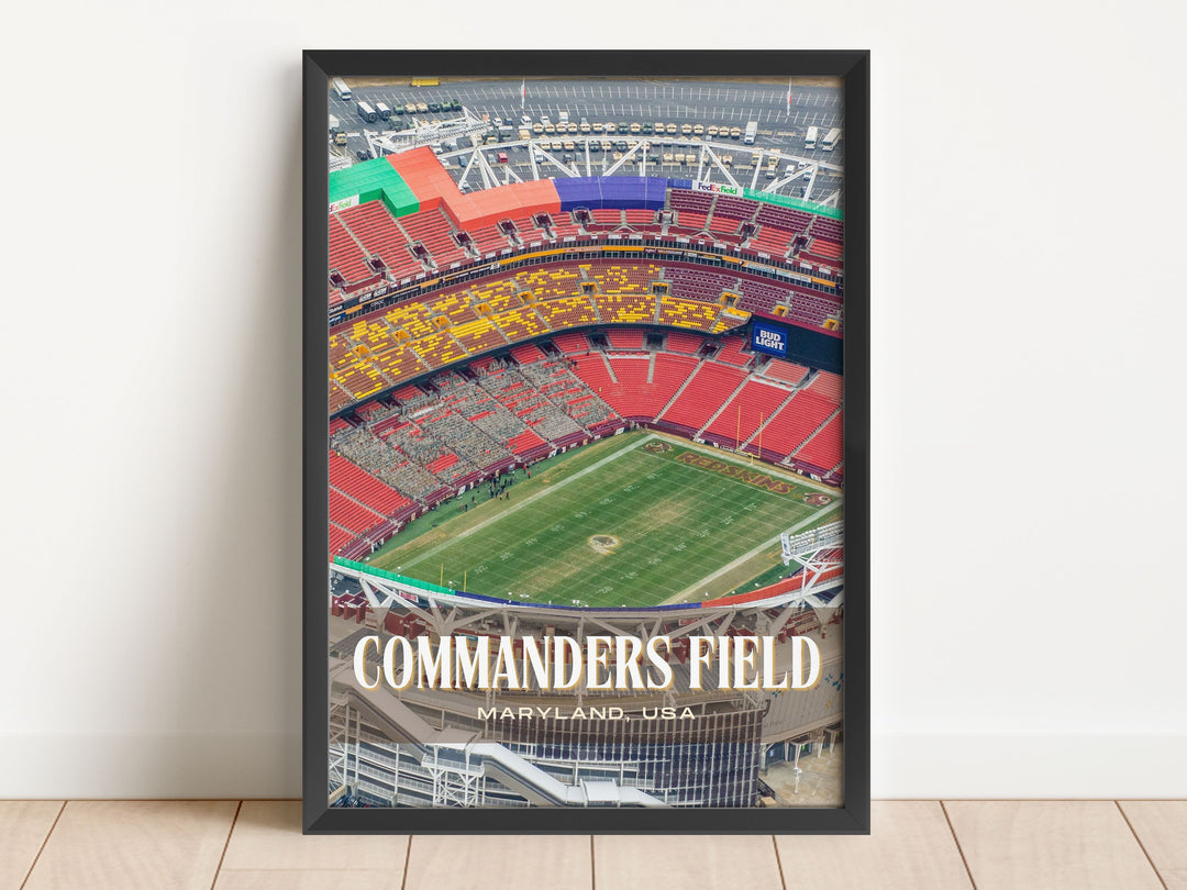 Commanders Field Stadium Football Wall Art