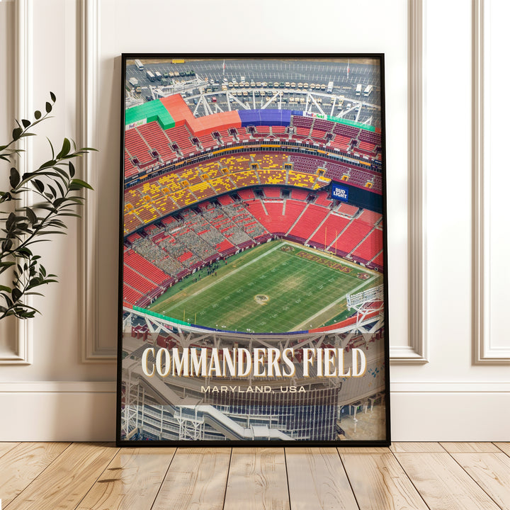 Commanders Field Stadium Football Wall Art