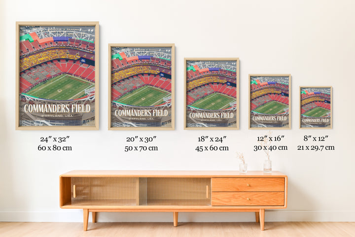 Commanders Field Stadium Football Wall Art