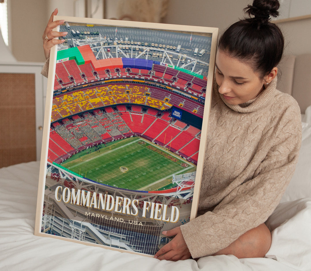 Commanders Field Stadium Football Wall Art