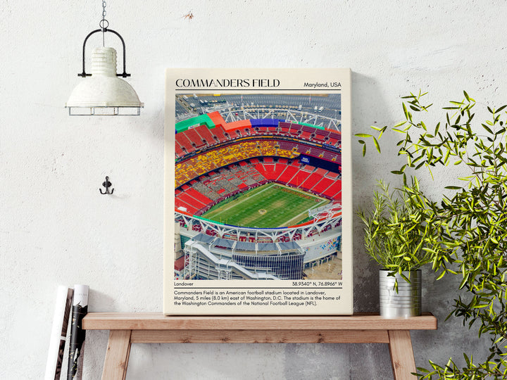 Commanders Field Stadium Football Minimal Wall Art