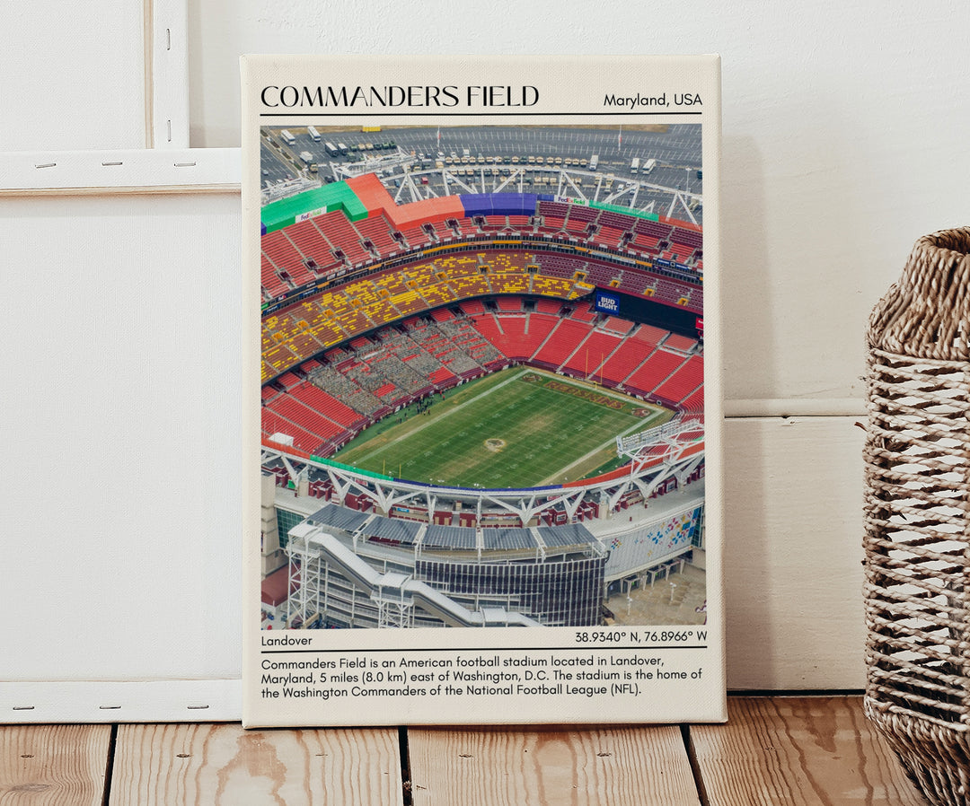 Commanders Field Stadium Football Minimal Wall Art