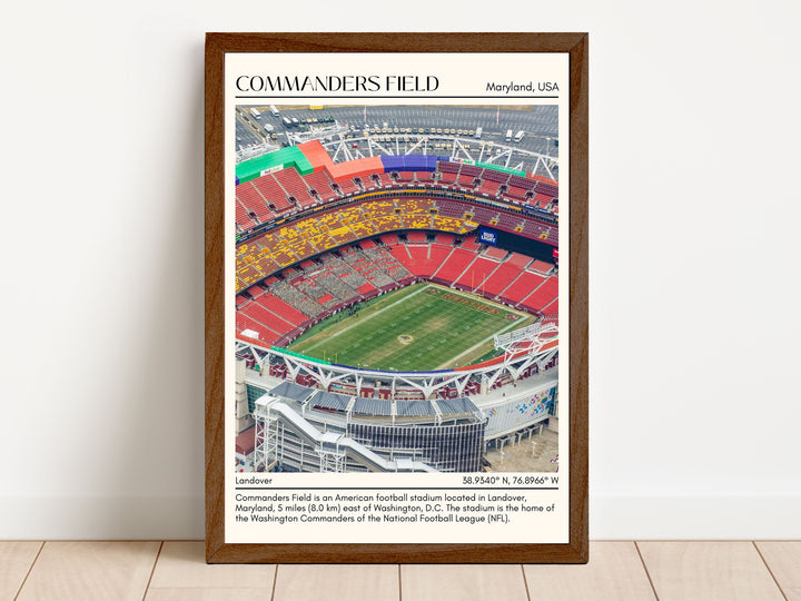 Commanders Field Stadium Football Minimal Wall Art