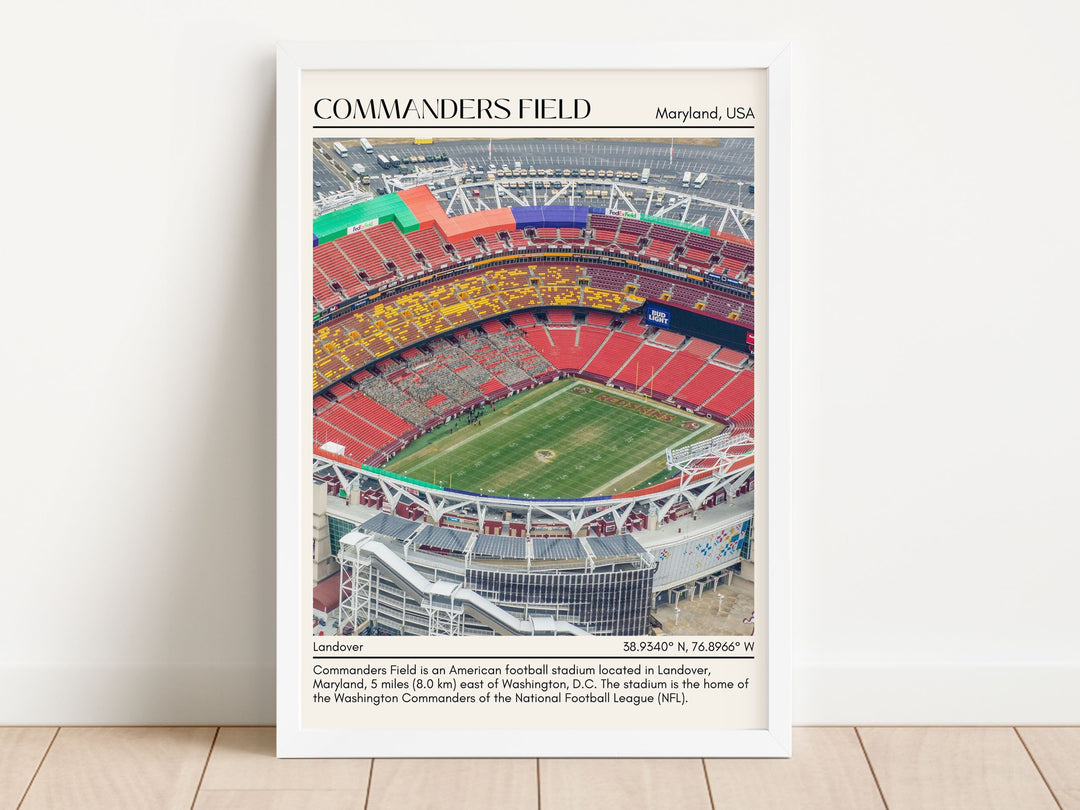 Commanders Field Stadium Football Minimal Wall Art