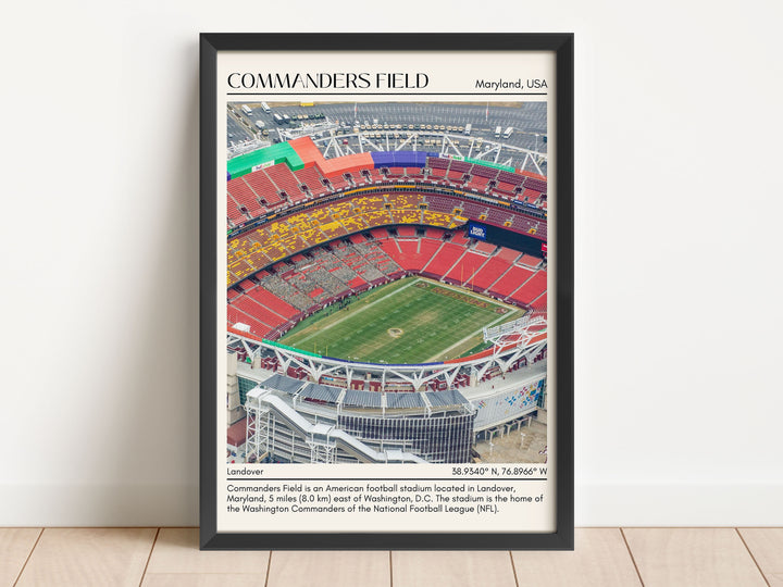 Commanders Field Stadium Football Minimal Wall Art