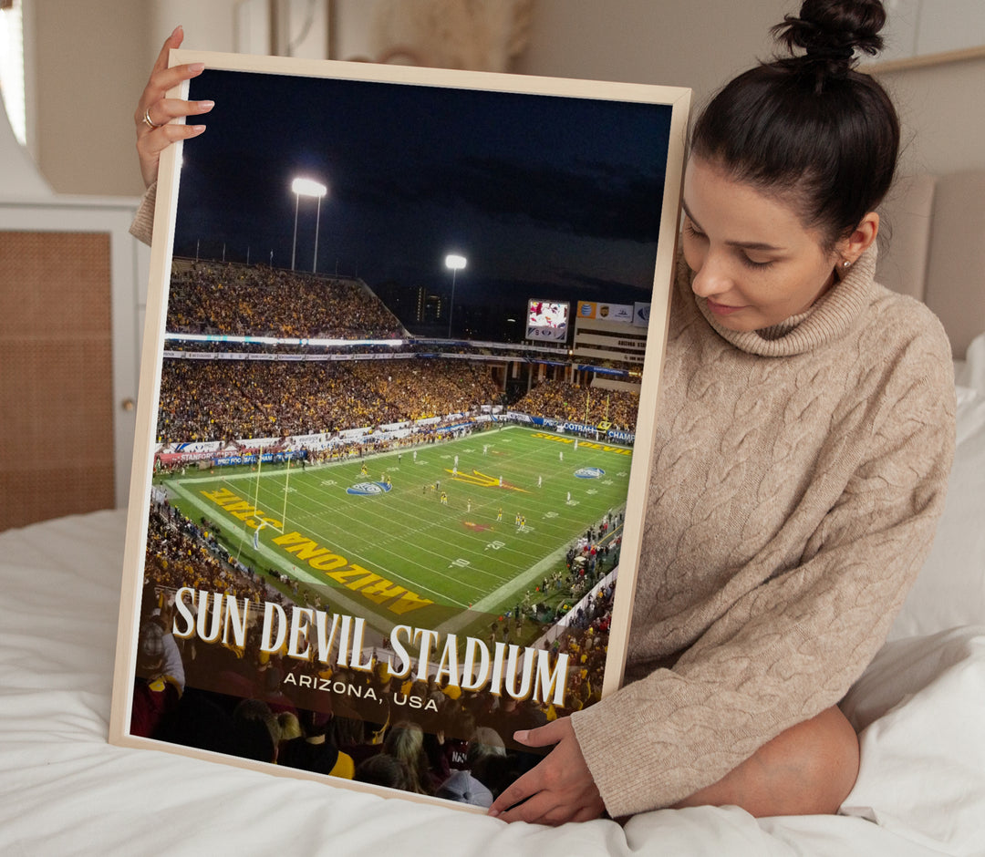 Sun Devil Stadium Football Wall Art