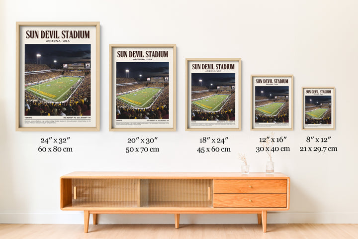 Sun Devil Stadium Football Retro Wall Art