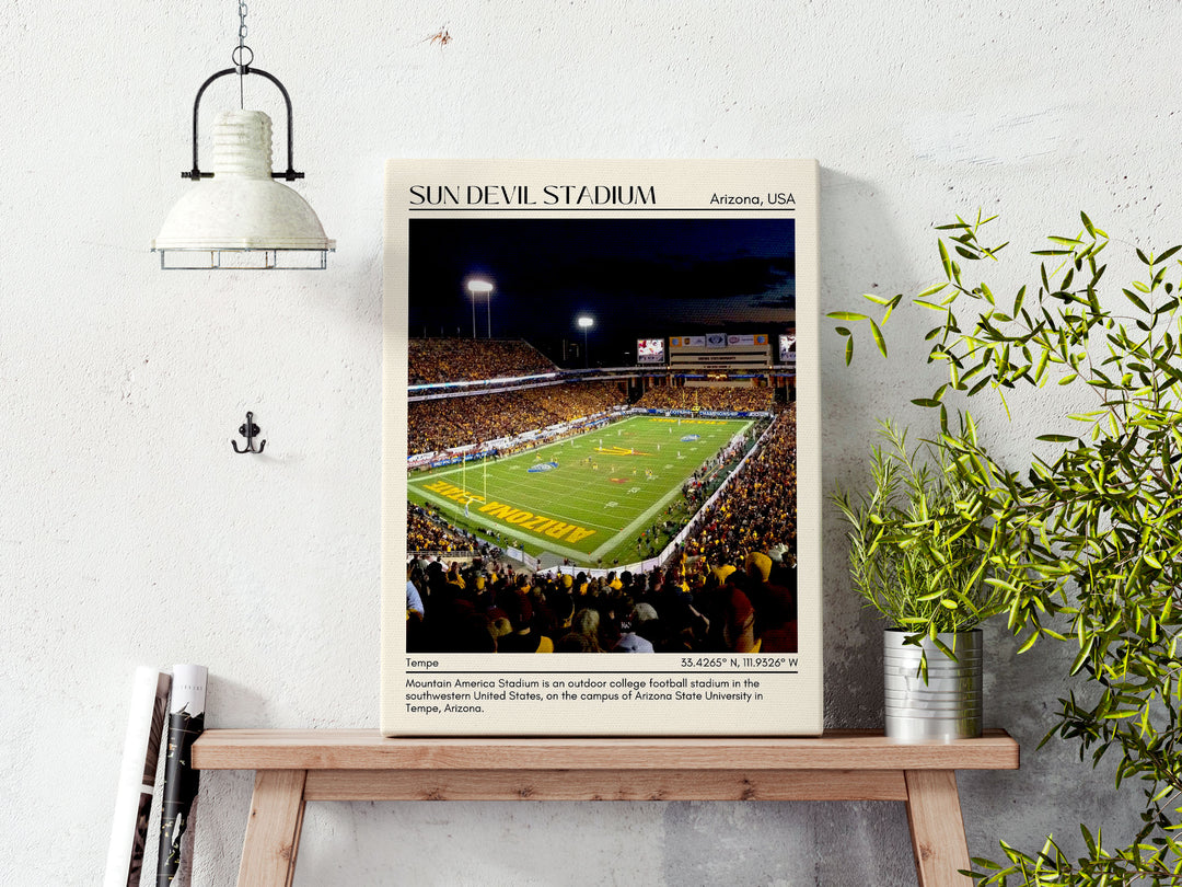 Sun Devil Stadium Football Minimal Wall Art