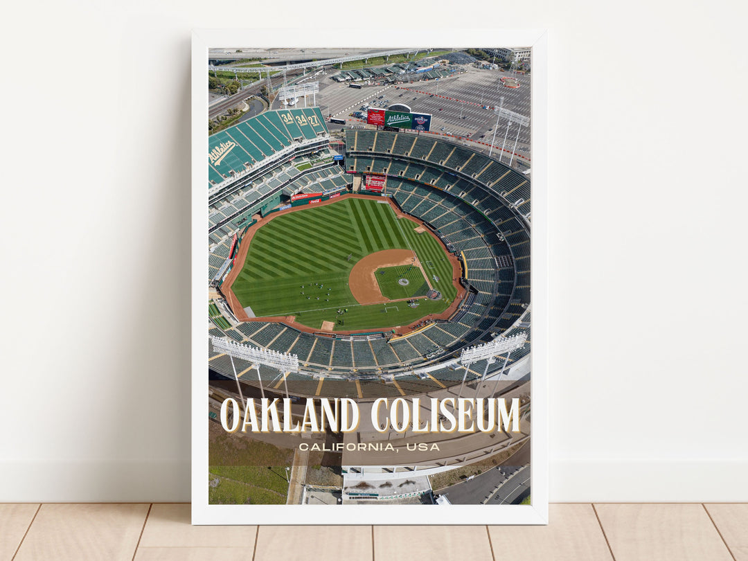 Oakland Coliseum Stadium Football Wall Art