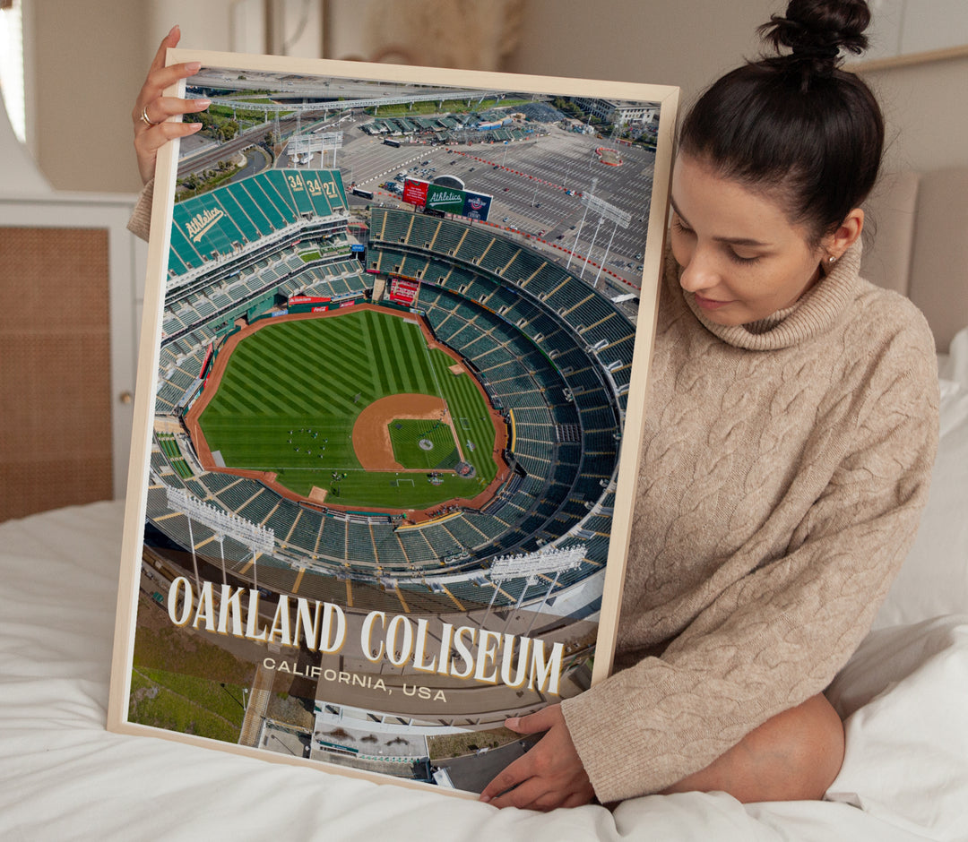 Oakland Coliseum Stadium Football Wall Art