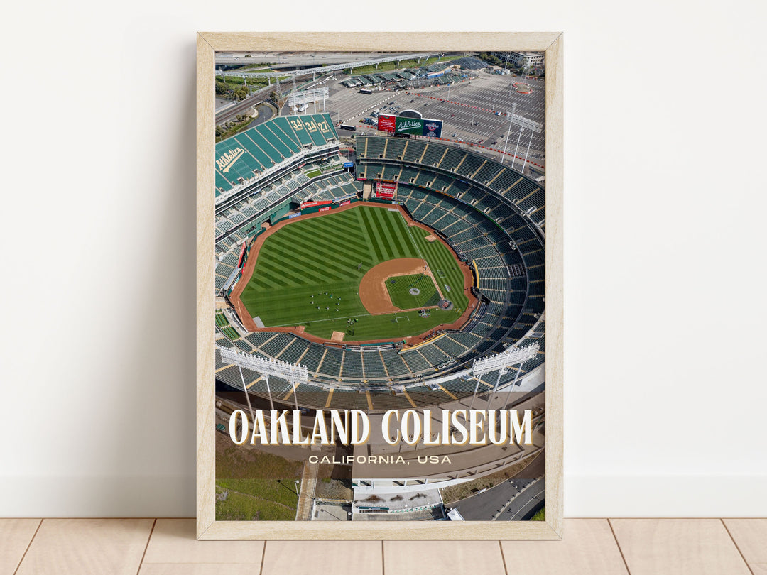 Oakland Coliseum Stadium Football Wall Art