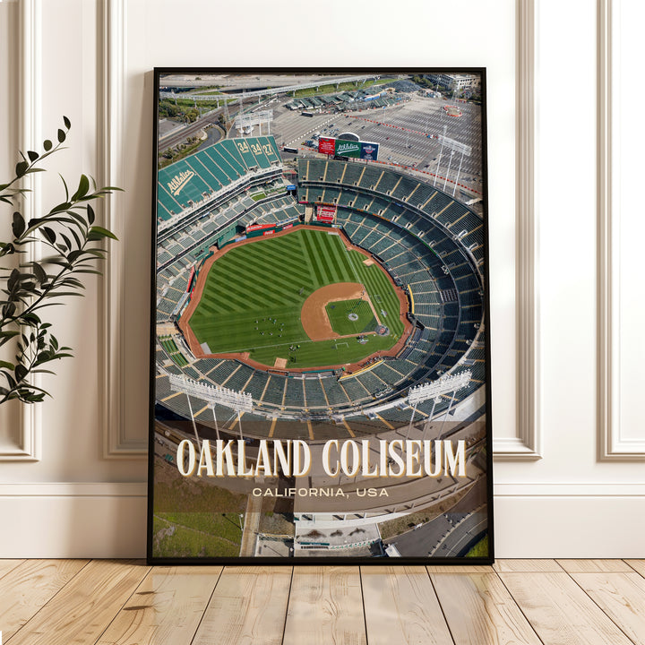 Oakland Coliseum Stadium Football Wall Art