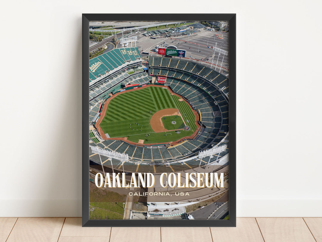 Oakland Coliseum Stadium Football Wall Art