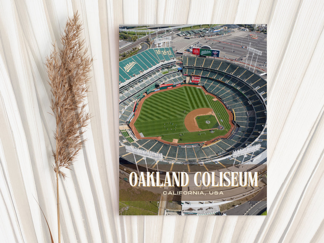 Oakland Coliseum Stadium Football Wall Art