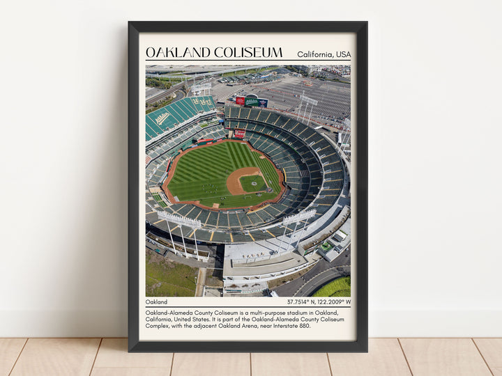 Oakland Coliseum Stadium Football Minimal Wall Art