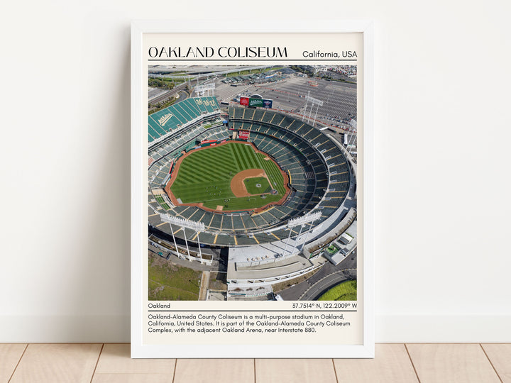 Oakland Coliseum Stadium Football Minimal Wall Art