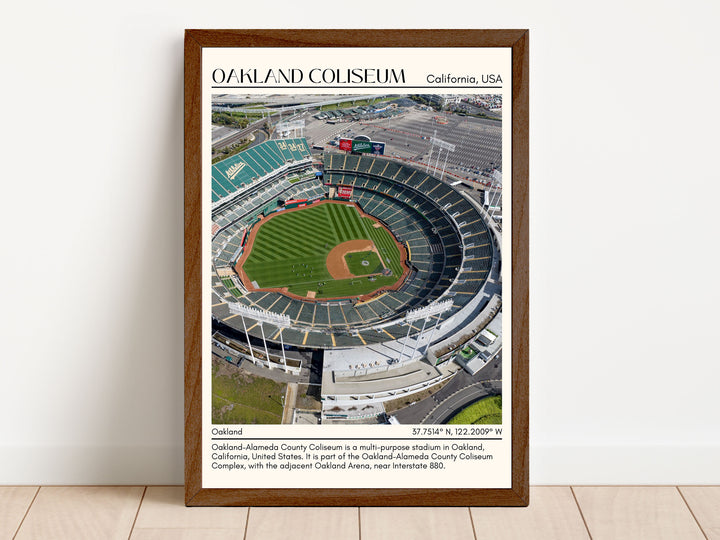 Oakland Coliseum Stadium Football Minimal Wall Art