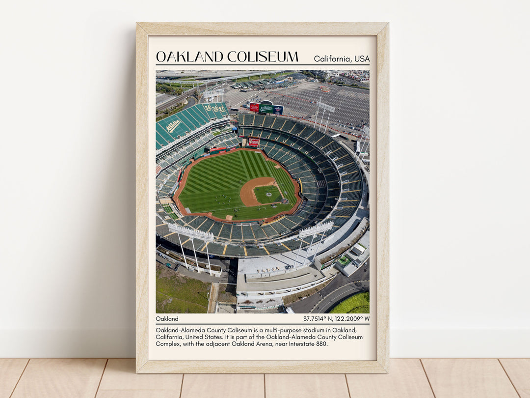 Oakland Coliseum Stadium Football Minimal Wall Art