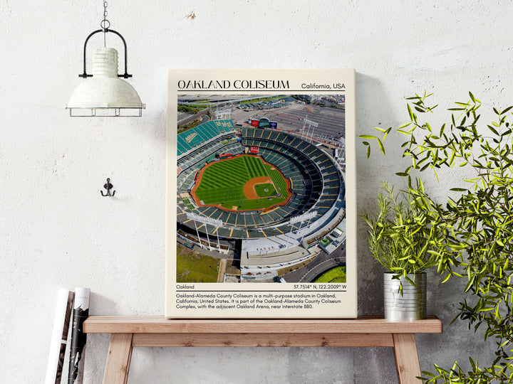 Oakland Coliseum Stadium Football Minimal Wall Art