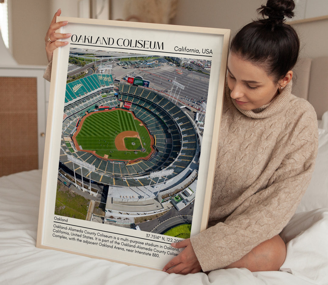 Oakland Coliseum Stadium Football Minimal Wall Art