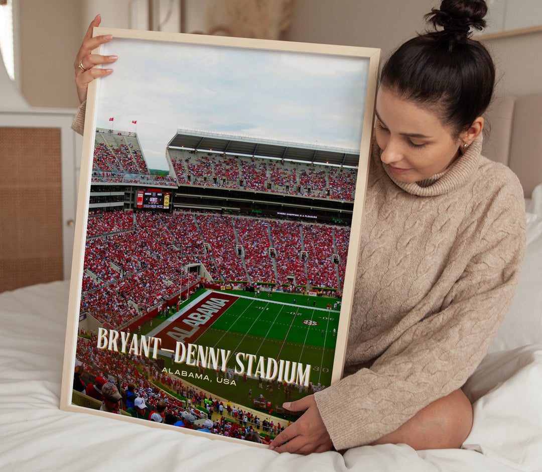 Bryant–Denny Stadium Football Wall Art