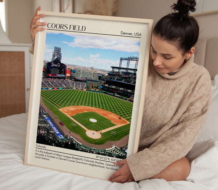 Coors Field Stadium Baseball Minimal Wall Art