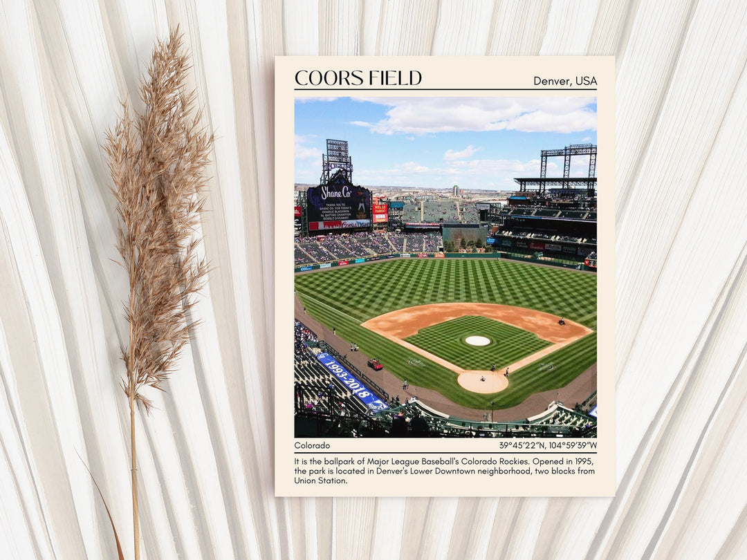 Coors Field Stadium Baseball Minimal Wall Art