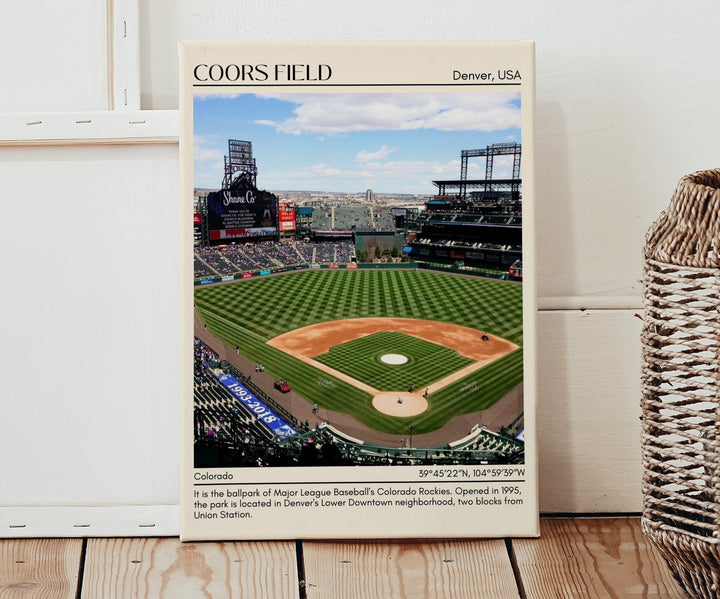 Coors Field Stadium Baseball Minimal Wall Art