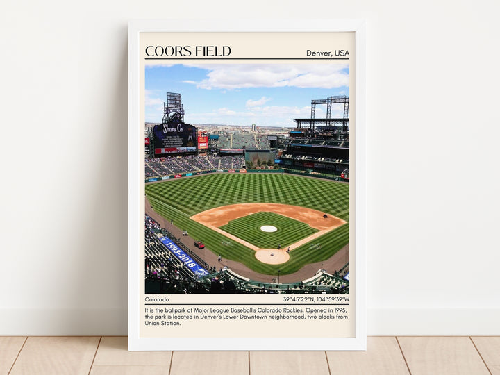 Coors Field Stadium Baseball Minimal Wall Art