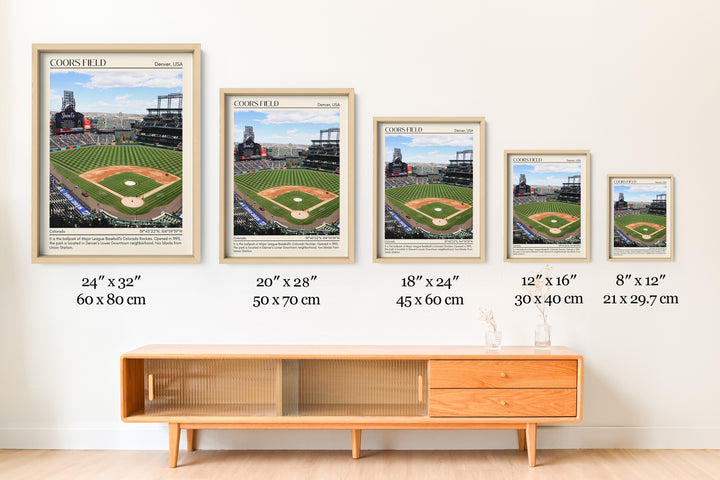 Coors Field Stadium Baseball Minimal Wall Art