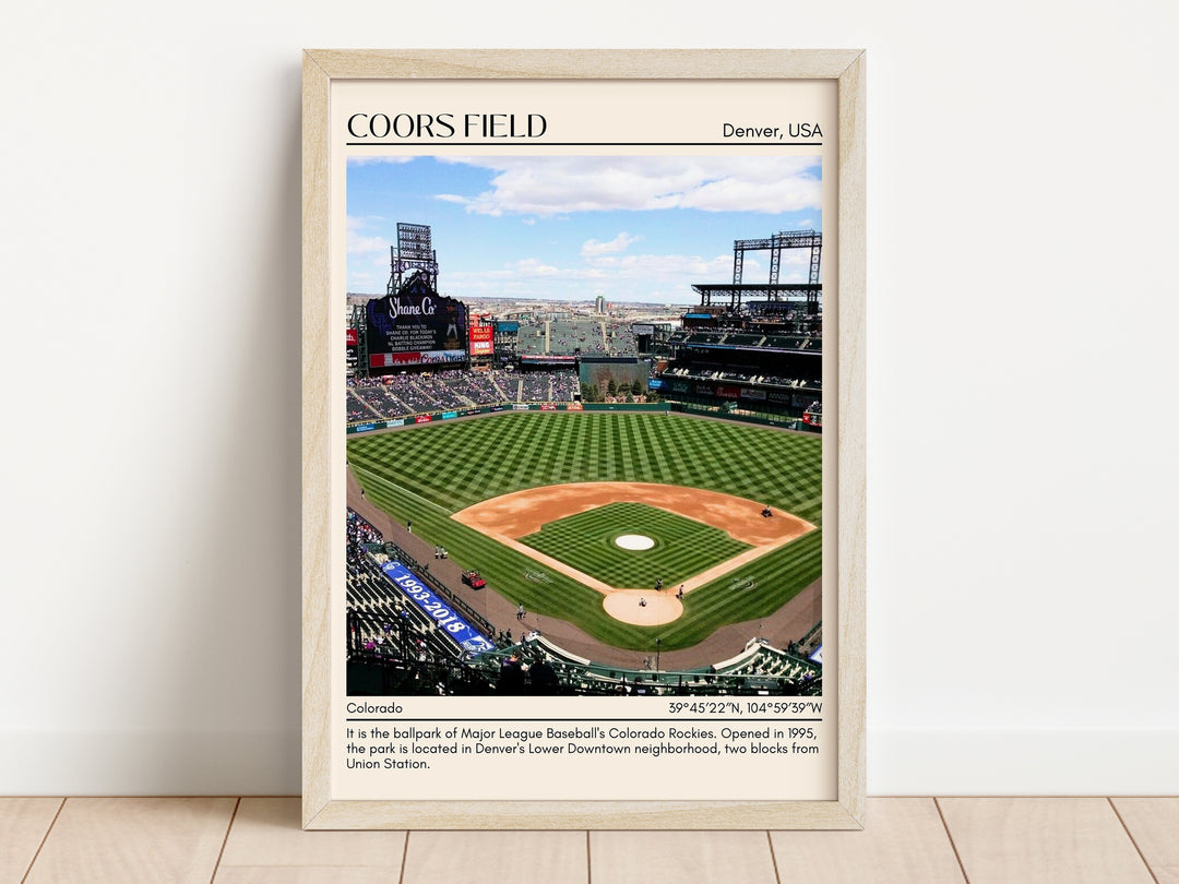 Coors Field Stadium Baseball Minimal Wall Art