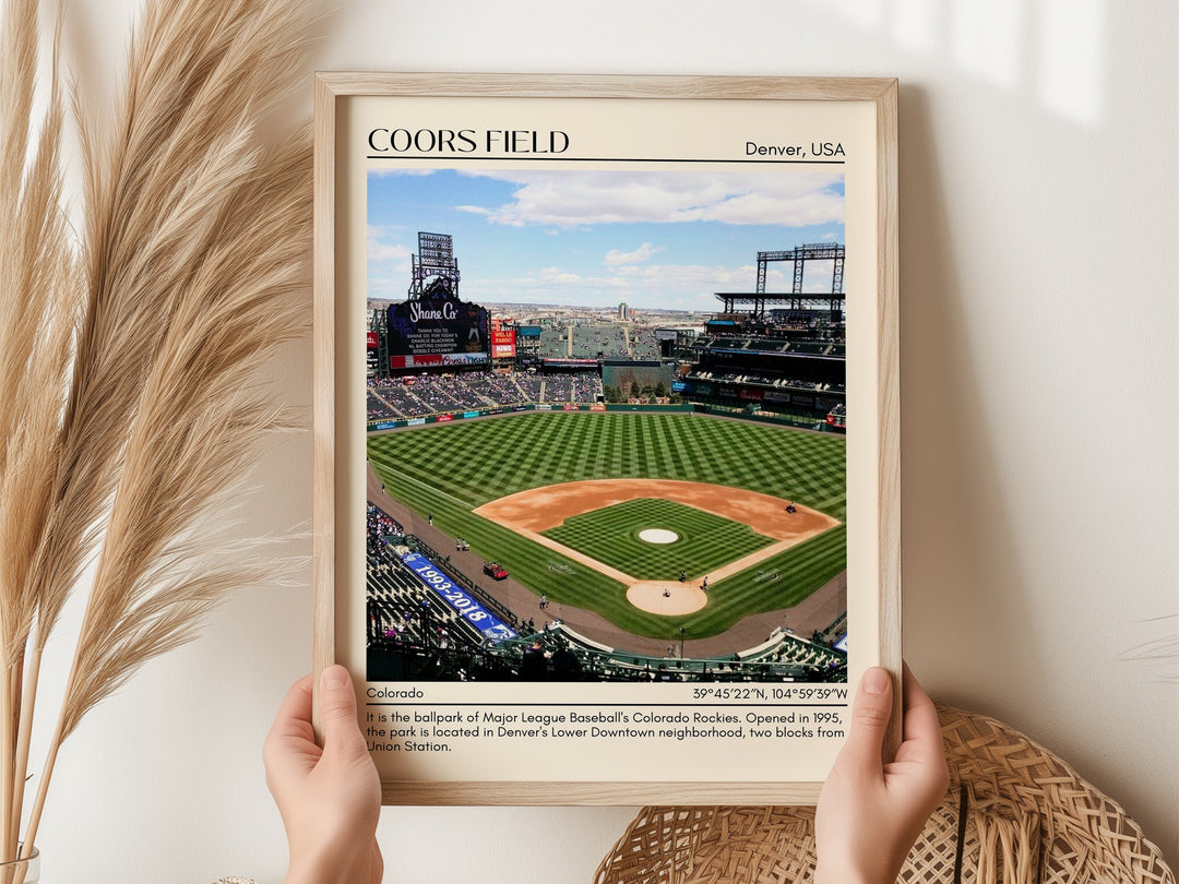 Coors Field Stadium Baseball Minimal Wall Art