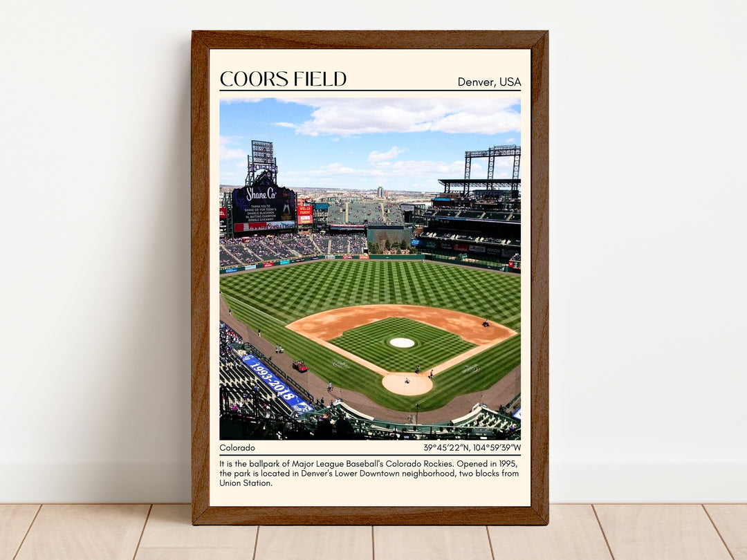 Coors Field Stadium Baseball Minimal Wall Art