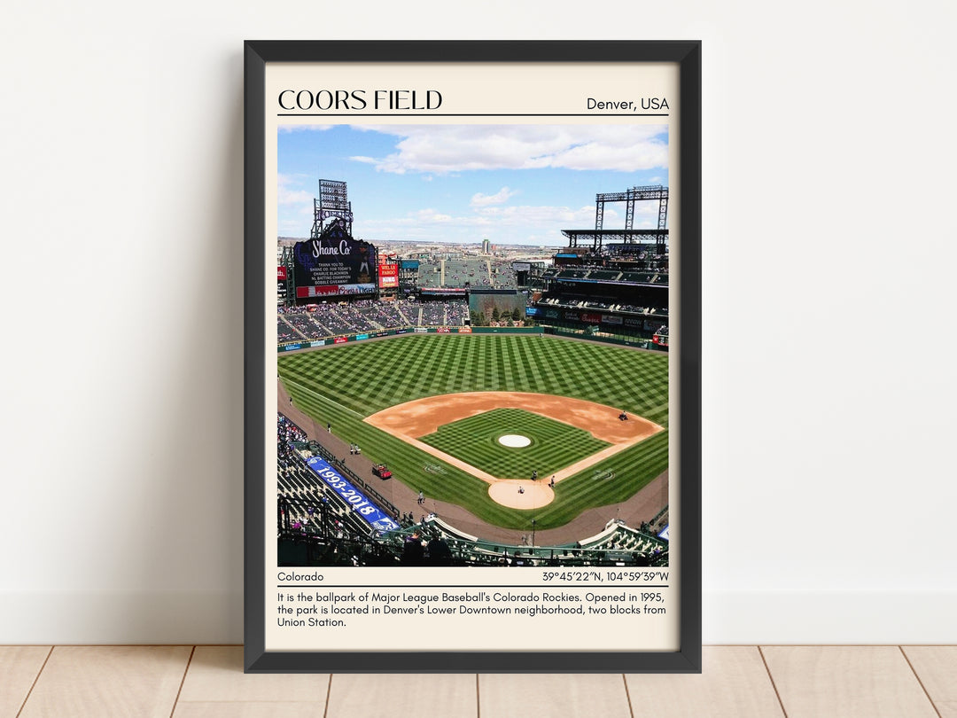 Coors Field Stadium Baseball Minimal Wall Art