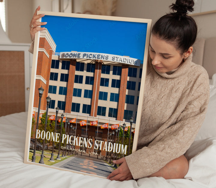 Boone Pickens Stadium Football Wall Art