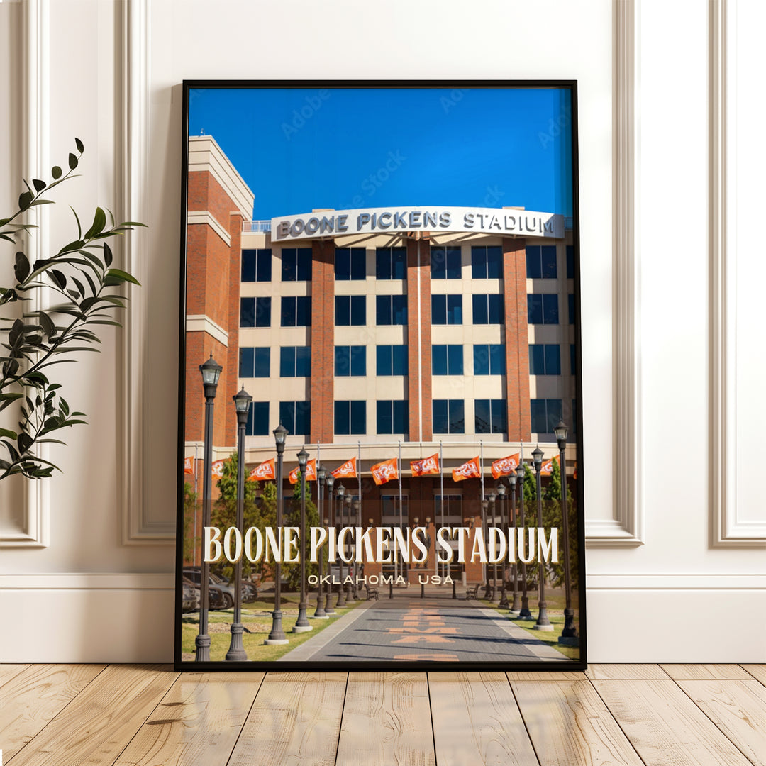 Boone Pickens Stadium Football Wall Art