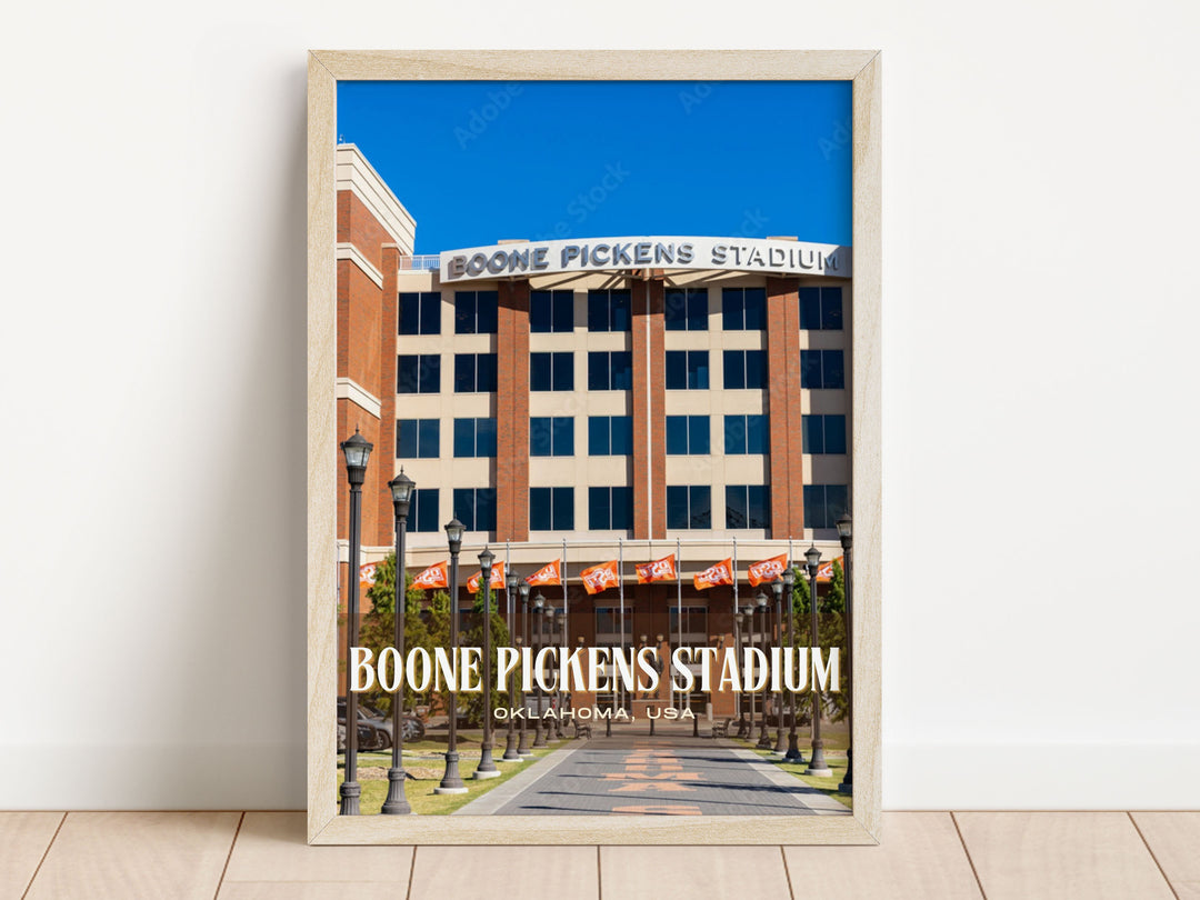 Boone Pickens Stadium Football Wall Art