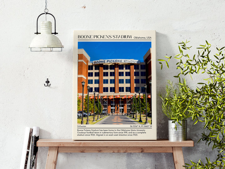 Boone Pickens Stadium Football Minimal Wall Art