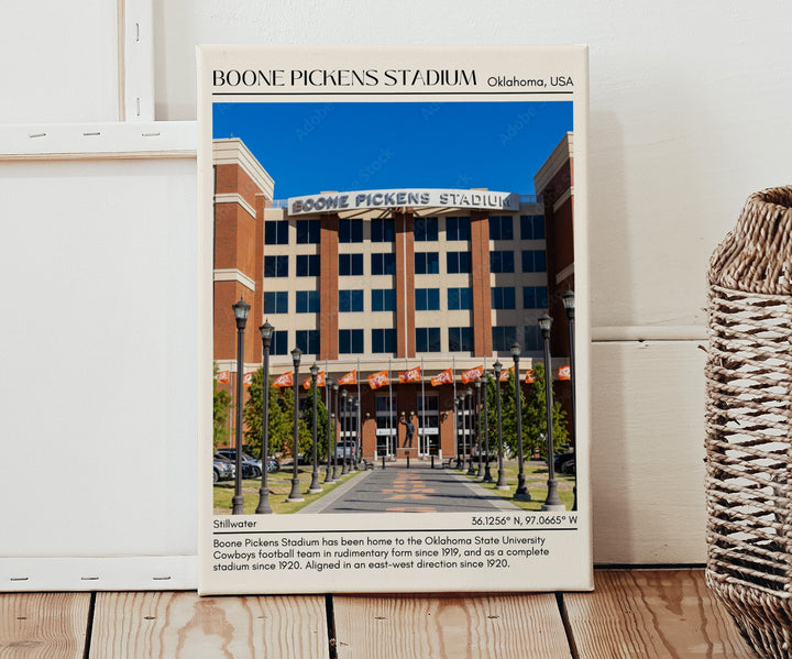 Boone Pickens Stadium Football Minimal Wall Art