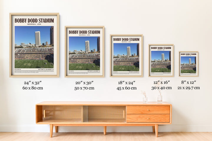 Bobby Dodd Stadium Football Retro Wall Art