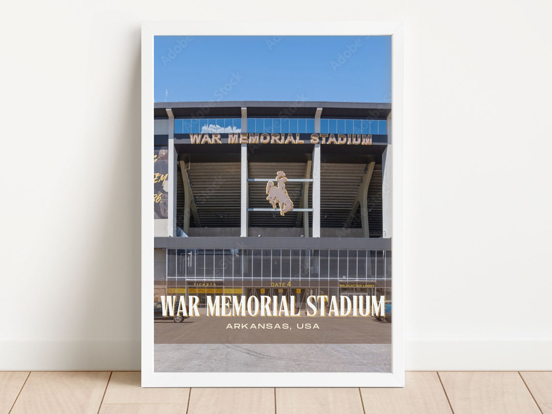 War Memorial Stadium Football Wall Art