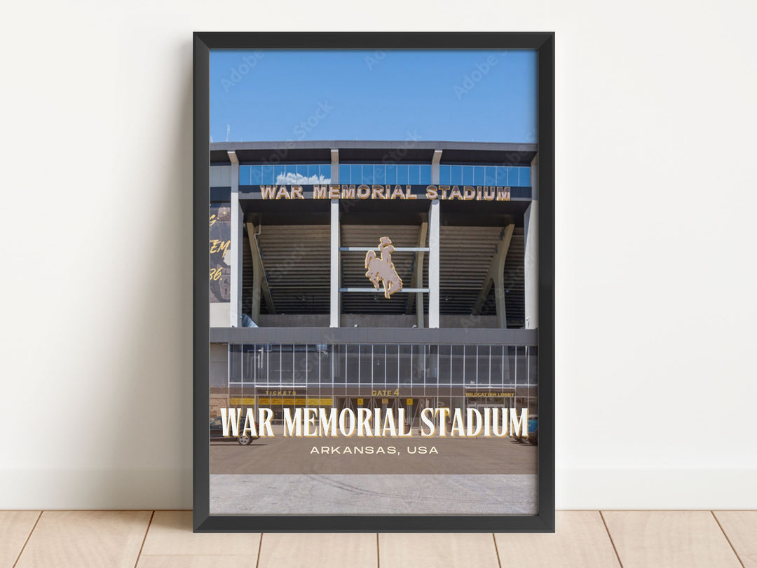 War Memorial Stadium Football Wall Art