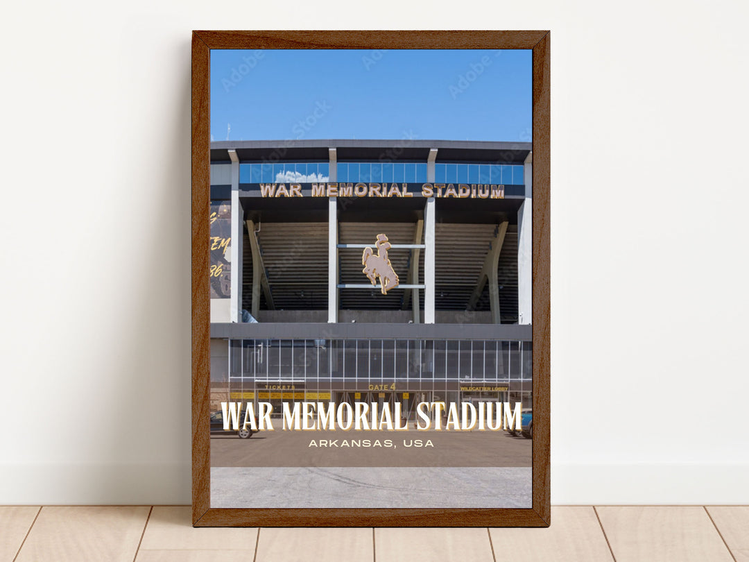 War Memorial Stadium Football Wall Art