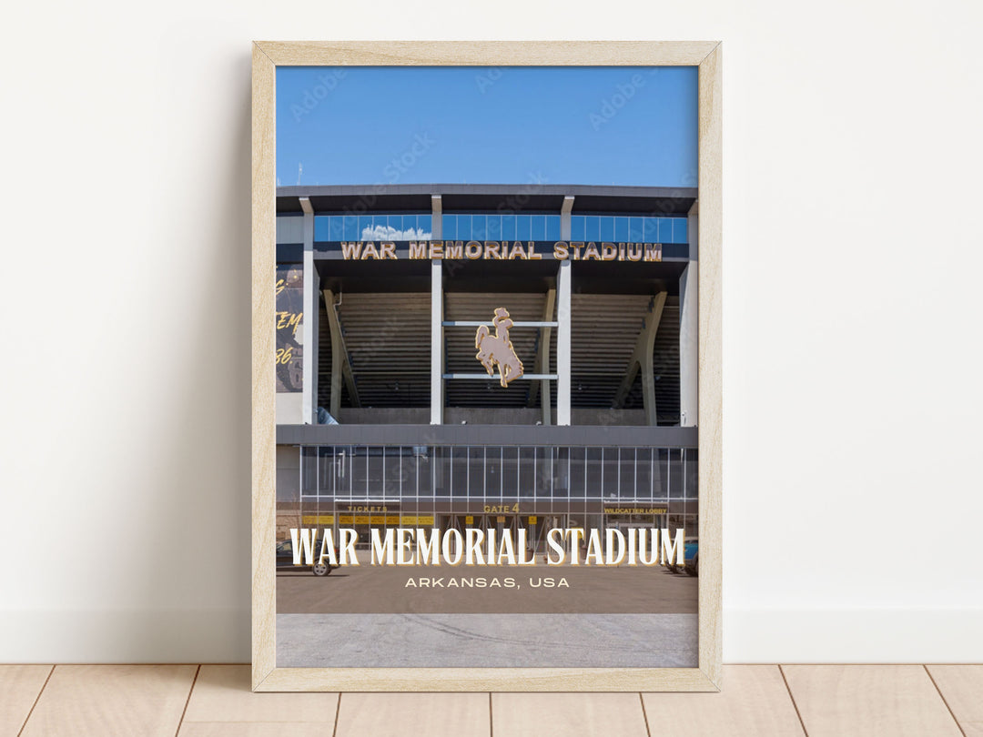 War Memorial Stadium Football Wall Art