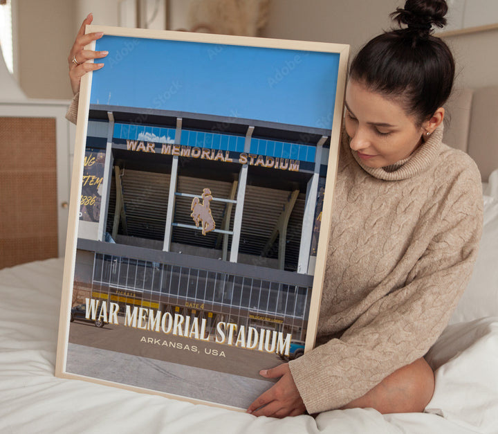 War Memorial Stadium Football Wall Art