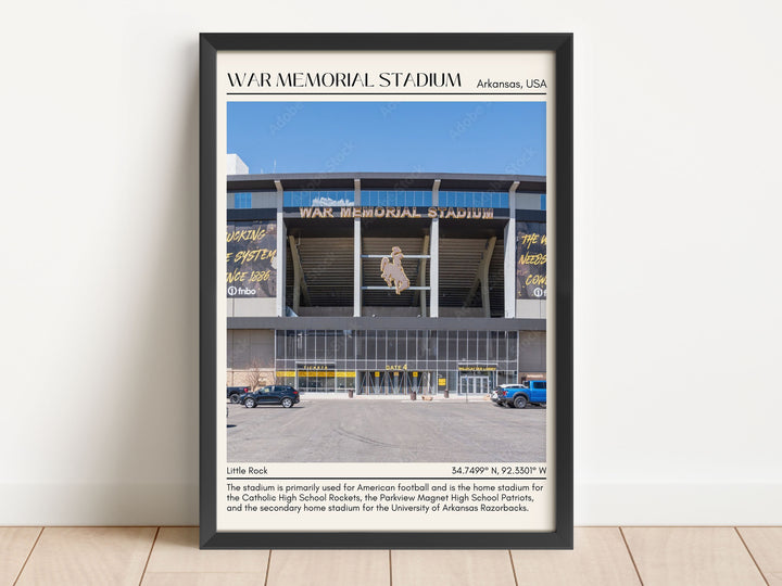 War Memorial Stadium Football Minimal Wall Art