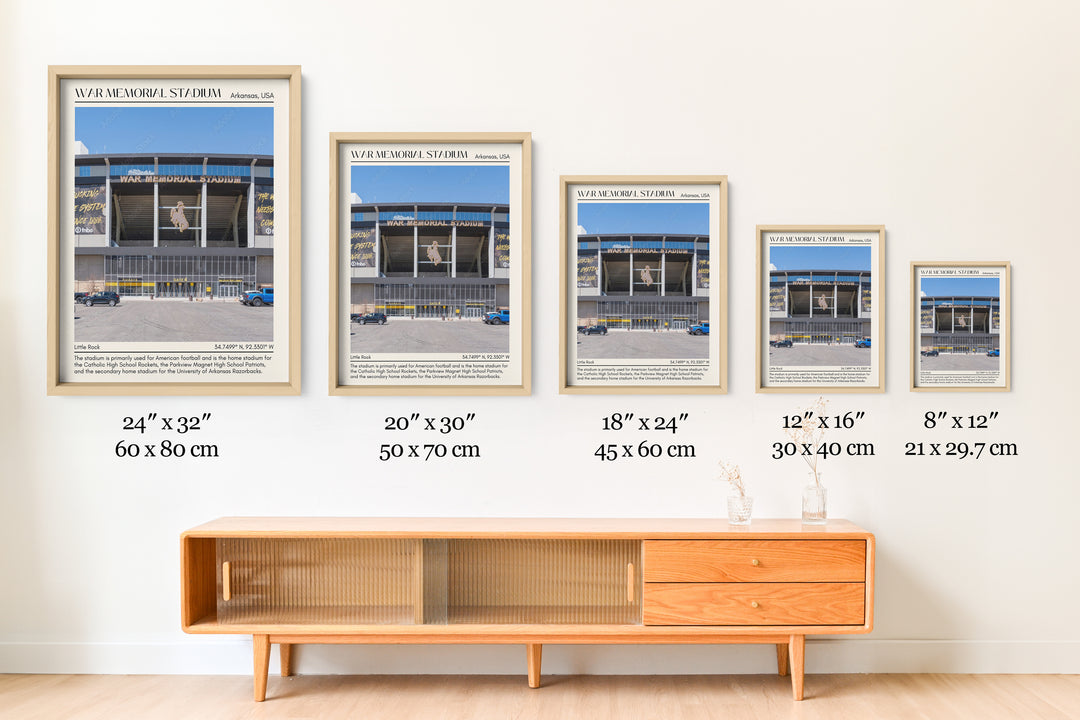 War Memorial Stadium Football Minimal Wall Art