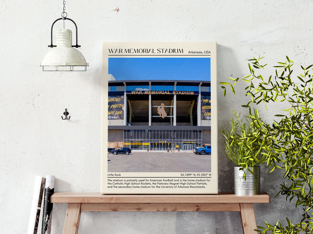 War Memorial Stadium Football Minimal Wall Art