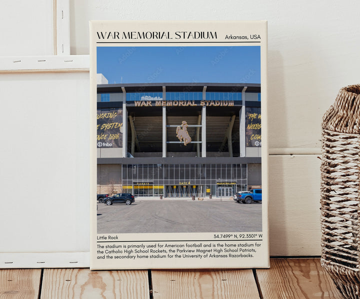 War Memorial Stadium Football Minimal Wall Art